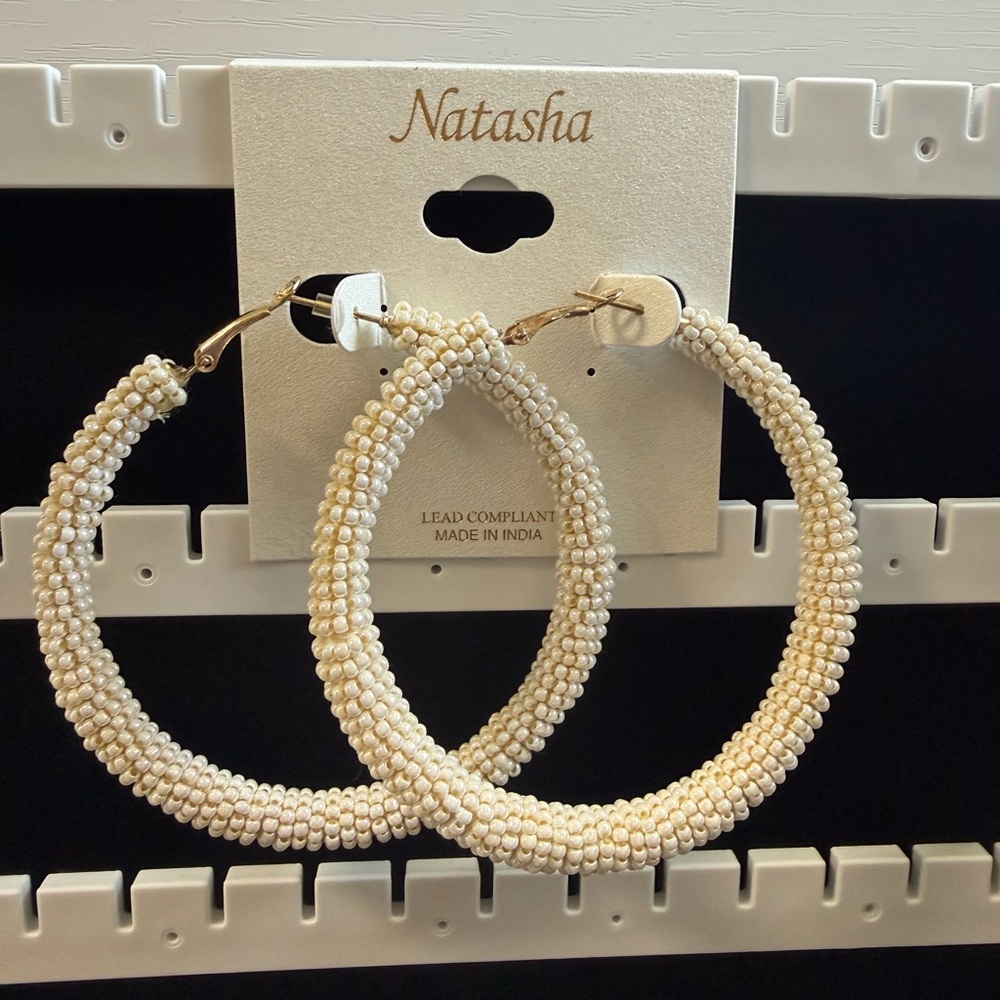 Natasha Beaded Hoops